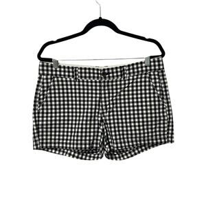 Black and White Gingham Check Shorts, Size 8, 1300-D